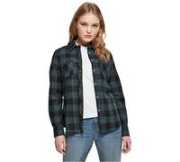 Urban Classics Ladies Turnup Checked Flanell Shirt Chemise, Jasper/Black, XS aux Femmes