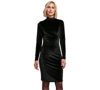 Urban Classics Ladies Velvet Turtle Neck Dress Robe, Noir, XS Femme