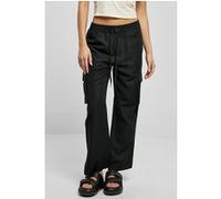 Urban Classics Ladies Vicose Straight Leg Cargo Pants Black Taille: XS | Pantalons cargo Outlet | Femme | Le Noir