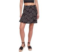 Urban Classics Ladies Viscose Mini Skirt Jupe, Blackflower, S Femme