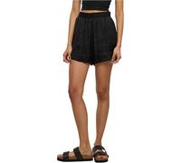 Urban Classics Ladies Viscose Satin Resort Shorts, Shorts Femme, Black, S