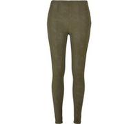 Urban Classics Ladies Washed Faux Leather Pants Olive Taille: L | Leggings Outlet | Femme | Vert