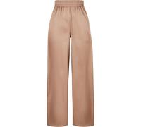 Urban Classics Ladies - Wide Leg SATIN Pantalon taupe