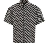Urban Classics Laser Check Printed Boxy Shirt Blacklasercheck Taille: XXL | Casual chemises Outlet | Homme | Le Noir