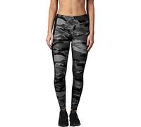 Urban Classics Legging à Rayures pour Femme, Multicolore (Camouflage foncé/Noir 00840), W36