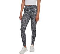 Urban Classics Legging AOP pour Femme, Noir/Blanc, 4XL Slim