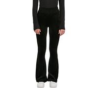 Urban Classics Legging évasé en Velours côtelé Taille Haute pour Femme, Noir, S