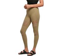 Urban Classics Leggings Femme Insertions en dentelle Kaki M