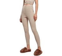Urban Classics Legging pour Femme Rib Knit Pantalon de Yoga, Taupe