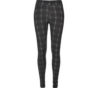 Urban Classics Legging Soft AOP pour Femme Pantalon de Yoga, Carreaux Noirs