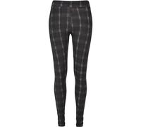 Urban Classics Legging Soft AOP pour Femme Pantalon de Yoga, Carreaux Noirs