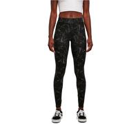 Urban Classics Legging Femme AOP Soft – Noir – 4XL – 92% polyester, 8% élasthanne