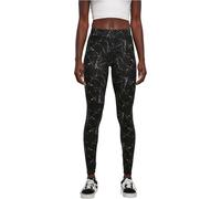 Urban Classics Ladies Soft AOP Leggings Pantalon de Yoga, Marbre Noir, 3XL Femmes