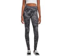Urban Classics Ladies Soft AOP Leggings Pantalon de Yoga, Marbre Noir, 4XL Femmes
