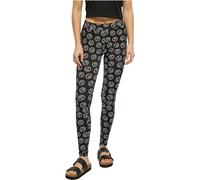 Urban Classics Ladies Soft AOP Leggings Pantalon de Yoga, Marbre Noir, S Femmes