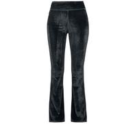 Urban Classics Ladies High Waist Velvet Boot Cut Leggings, Noir, M Femme