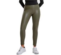 Urban Classics - Legging taille haute en cuir synthétique, pantalon de yoga femme Olive XS