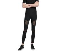 Urban Classics Leggings Femme avec Empiècements en Dentelle Femme Legging Noir XL