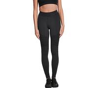 Urban Classics Leggings Femme avec Genoux Motards Femme Legging Noir M 80% Polyamide, 20% Élasthanne
