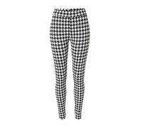 Urban Classics Legging Femme doux pied-de-poule Noir/Blanc S