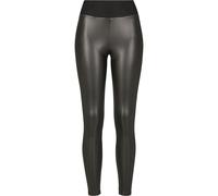 Urban Classics Leggings Simili Cuir Taille Haute Femme Legging Noir XXL 91% Polyester, 9% Élasthanne