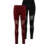 Urban Classics Leggings rouge rubis / noir, Taille L
