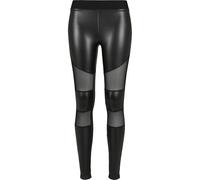Urban Classics Leggings Simili-cuir Tech Mesh Femme Noir Taille S 92% polyester 8% élasthanne