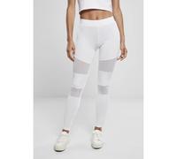 Urban Classics Legging pour femme Tech Mesh – empiècements en maille transparents – Blanc M