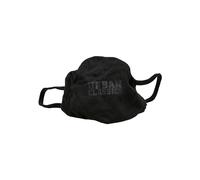 Urban Classics Logo Print Face Mask 2-Pack Masque de Tous Les Jours, Black, Taille Unique Mixte