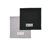 Urban Classics Logo Tube Scarf Kids Lot de 2 Écharpe, Noir/Gris chiné, Taille Unique Mixte Enfant