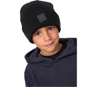 Urban Classics Logopatch Beanie Kids 2-Pack Bonnet, Noir/Bleu Roi, 110/116 Mixte Enfant