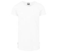 T-shirt Urban Classic long shaped zip Blanc 2XL