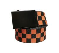 Urban Classics Lot de 2 Ceintures en Toile Solide, Noir/Orange, Small-Medium Mixte