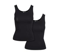Urban Classics Femmes Lot de 2 Tops Stretch Basiques, Noir