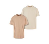 Urban Classics Lot de 2 t-Shirts surdimensionnés épais, Beige Union+Sable, XXXL Homme