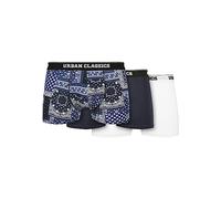 Urban Classics Lot de 3 Boxers organiques Caleçon Boxeur, Bandana Bleu Marine + Bleu Marine + Blanc, M Homme
