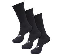 Urban Classics Lot de 3 Paires de Chaussettes Simples en Tricot Plat, Noir, 47/50 cm Mixte