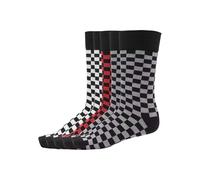 Urban Classics Lot de 5 paires de chaussettes à carreaux, Noir/gris/blanc, 35-38