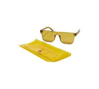 Urban Classics Lunettes de Soleil Honolulu avec étui, Moutarde, Taille Unique Mixte