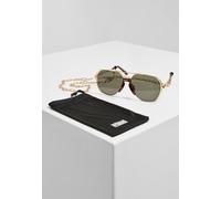 Urban Classics Lunettes de soleil Karphatos avec chaîne or - UNI