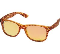 Urban Classics Lunettes de soleil 'Likoma Mirror' marron / cognac / orange clair / noir, Taille One Size
