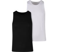 Urban Classics Maillot de corps noir / blanc, Taille S