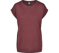 Urban Classics Femme Ladies Extended Shoulder Tee T-Shirt, Redwine, XS EU
