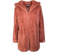 Urban Classics Manteau mi-saison ' Ladies Hooded Teddy Coat ' rosé / rose foncé, Taille XXXL