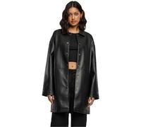 Urban Classics Manteau Simili-Cuir Femme Manteau en imitation cuir noir L 100% Viscose