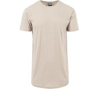 Urban Classics Homme Shaped Long Tee Manches Courtes Ourlet Arrondi Col Rond Basique Streetwear Minimaliste 100 Coton Jersey, Ivoire (Sand 208), M EU