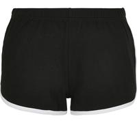 Urban Classics Mesdames Organic Interlock Retro Hotpants Black/White 5XL