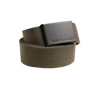 Urban Classics Mixte Canvas Belts Ceinture Sangle en Toile Militaire Unisexe Ajustable Sans Trous Boucle M tal pour Homme et Fem, Gris (Olive/Black 00868), 120 EU