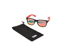 Urban Classics Mixte Sunglasses Likoma Mirror Uc Lunettes de soleil Not Applicable, Noir/Rouge, One Size