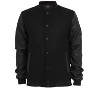 Urban Classics Homme Oldschool College Tb201 Slim Fit Jacket, Noir (Blk/Blk 00017), M EU